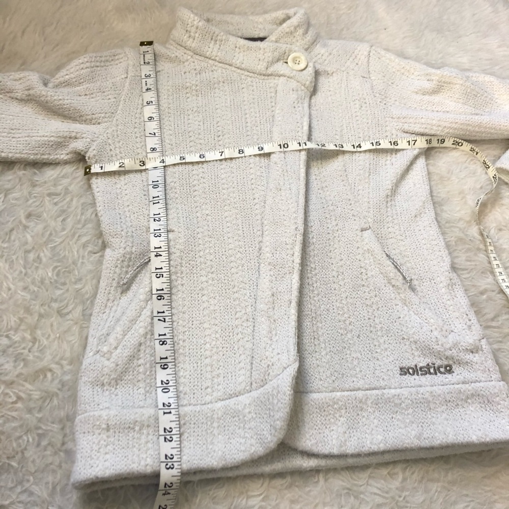 Solstice ivory asymmetrical coat XS - Picture 6 of 8